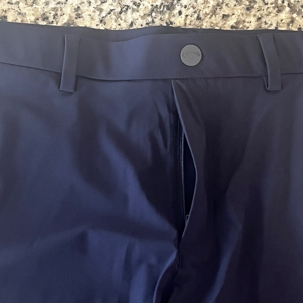 NWT Callaway Shorts Men L Peacock Pull On Zip Fly Stretch Waist Performance Golf - Picture 5 of 9